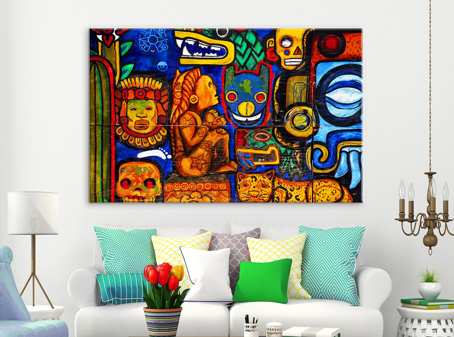 Mexico Street Art Canvas Art Graffiti Canvas Wall Art Mural Etsy