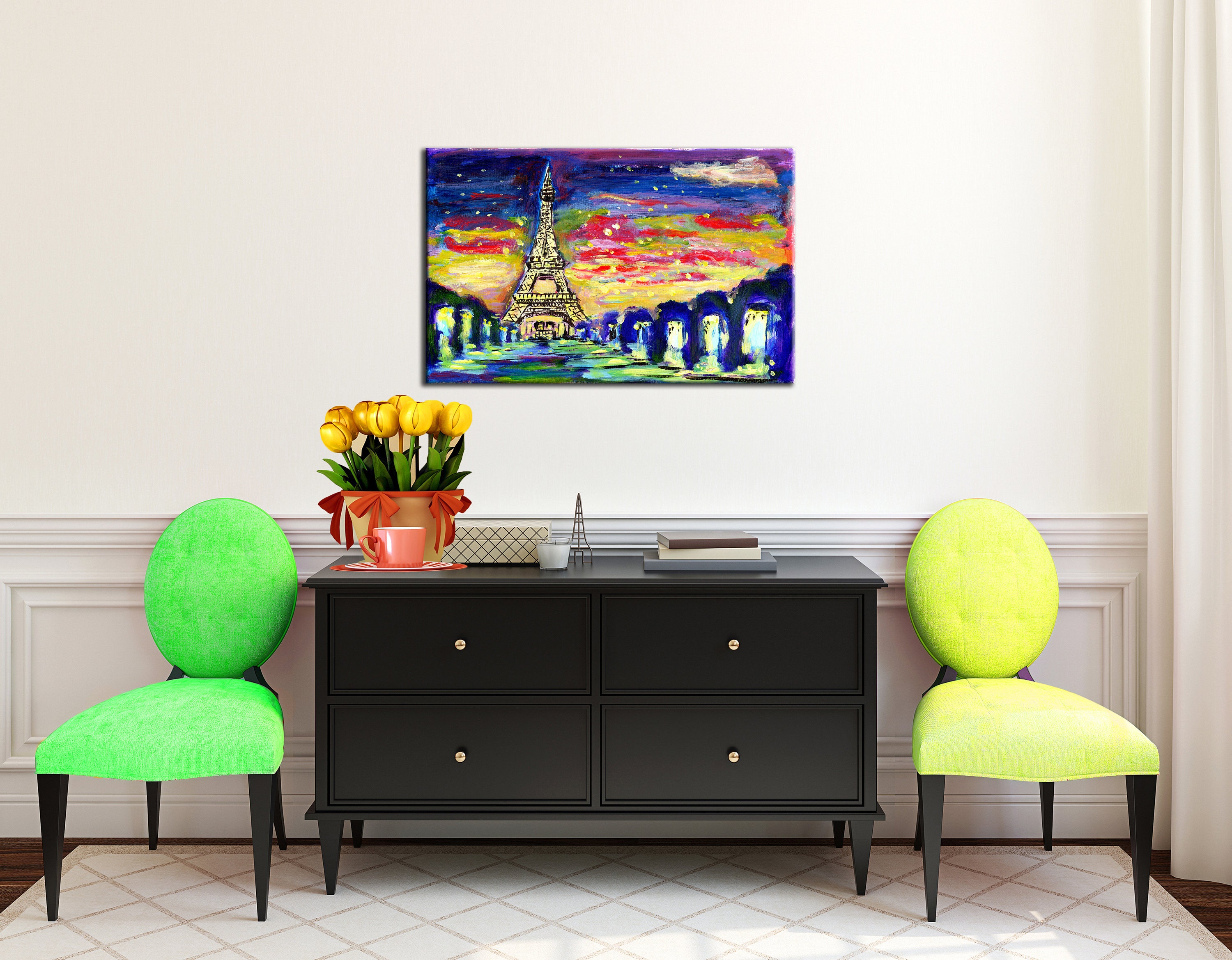 Paris Canvas Art Paris Oil Painting Paris Canvas Wall Art Etsy