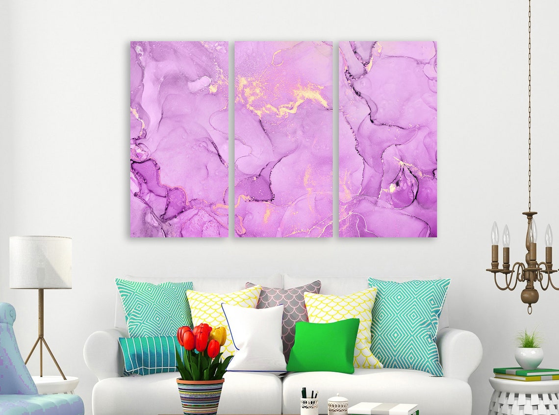 Purple Abstract Wall Art Abstract Painting Abstract Canvas Art | Etsy