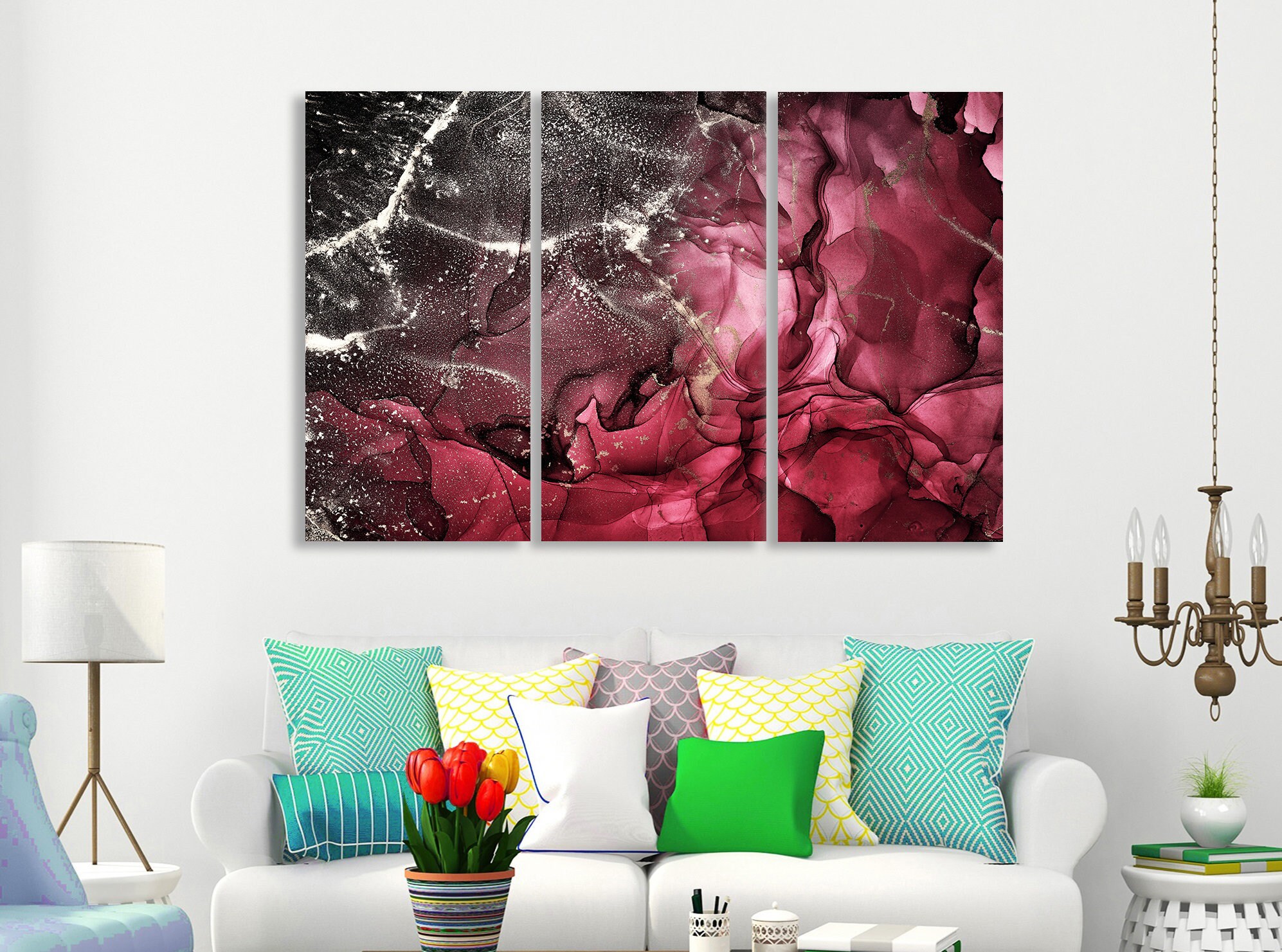 Red Abstract Wall Art Abstract Painting Abstract Canvas Art | Etsy