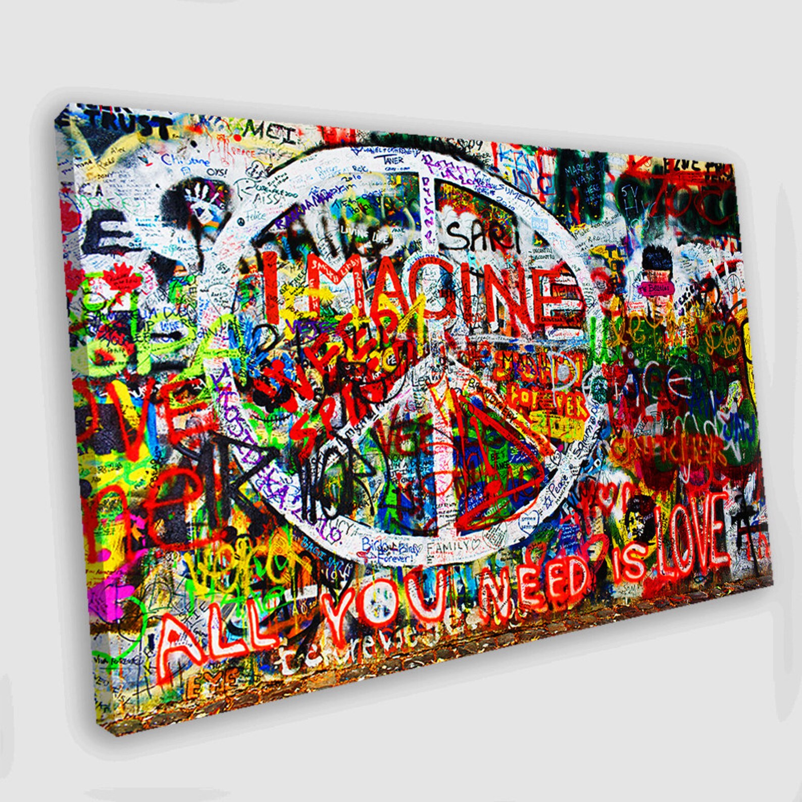 Street Art Canvas Art Graffiti Canvas Wall Art Mural Canvas Etsy