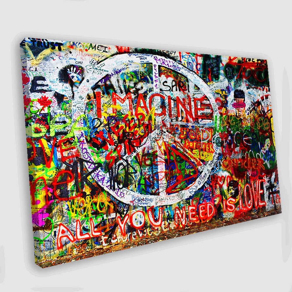 Street Art Canvas Art Graffiti Canvas Wall Art Mural Canvas Etsy