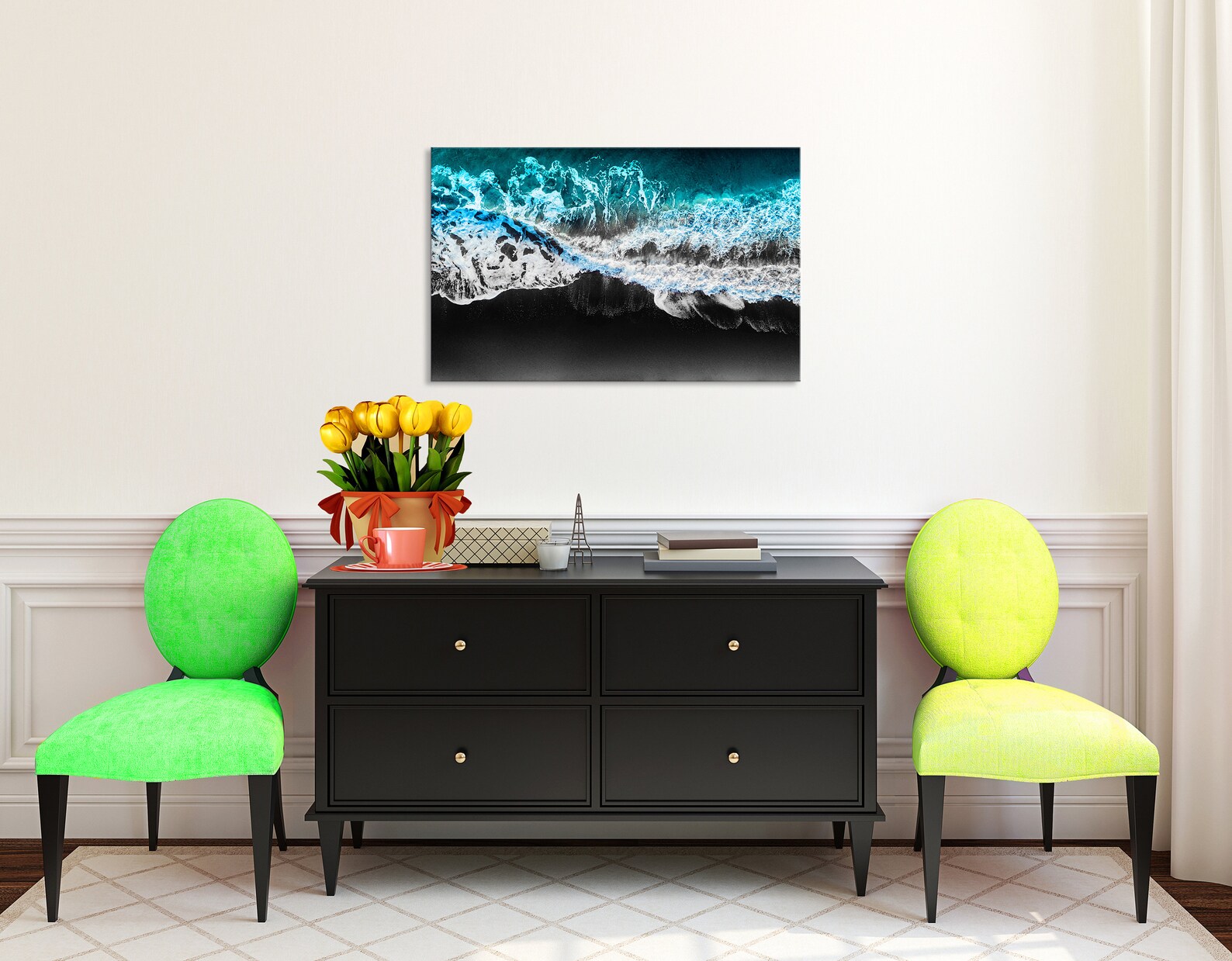 Ocean Canvas Wall Art Ocean Canvas Art Ocean Wall Art Waves Etsy