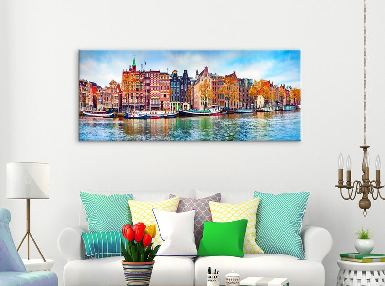 Amsterdam Canvas Wall Art Amsterdam Canvas Art Amsterdam Wall Etsy