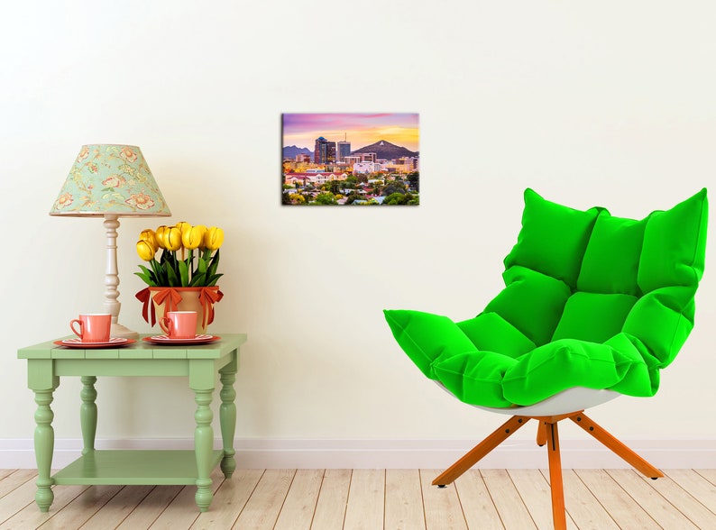 Tucson Skyline Wall Art Arizona Canvas Art Tucson Painting Etsy