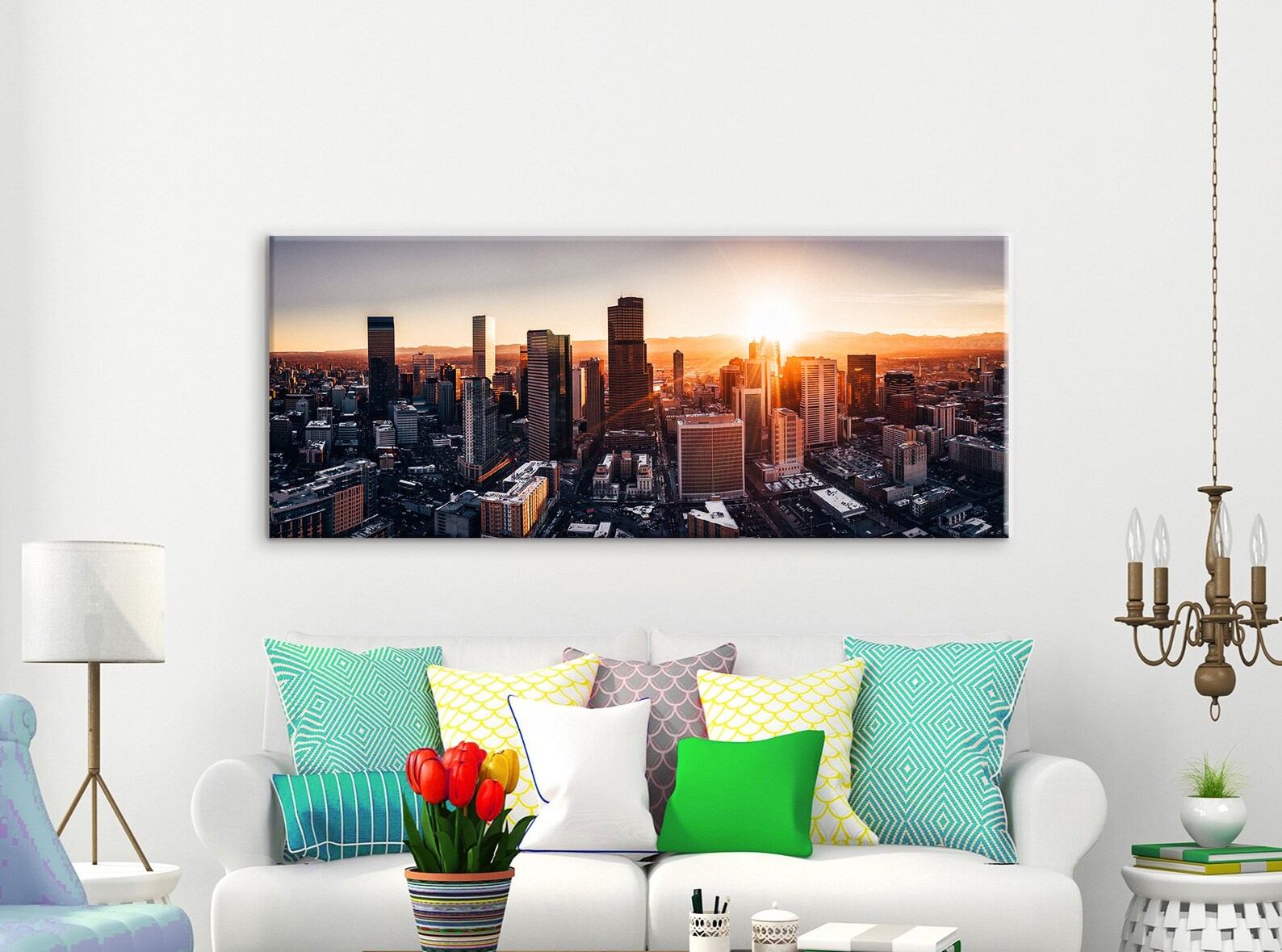 Denver Colorado Canvas Art Denver Wall Art Denver Wall Decor Etsy