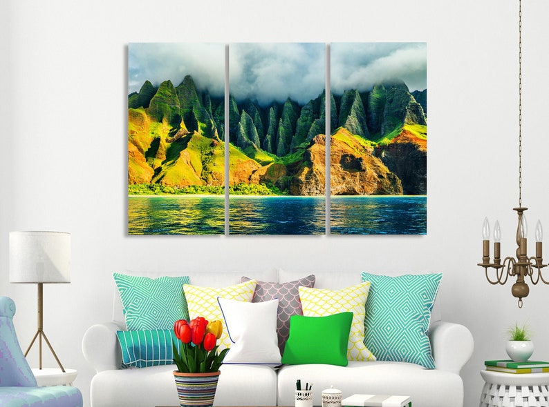 Na Pali Coast Kauai Hawaii Canvas Art Hawaii Wall Art Hawaii Etsy