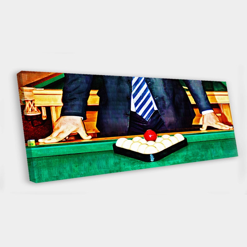 Billiards Canvas Art Pool Print Billiards Canvas Game Room Etsy