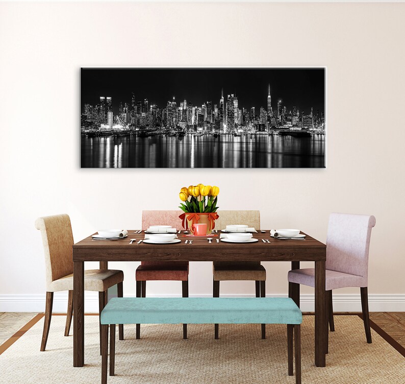 New York Canvas Art New York Print New York Skyline Canvas Manhattan Wall Art New York Wall Art New York Wall Decor New York Panoramic
