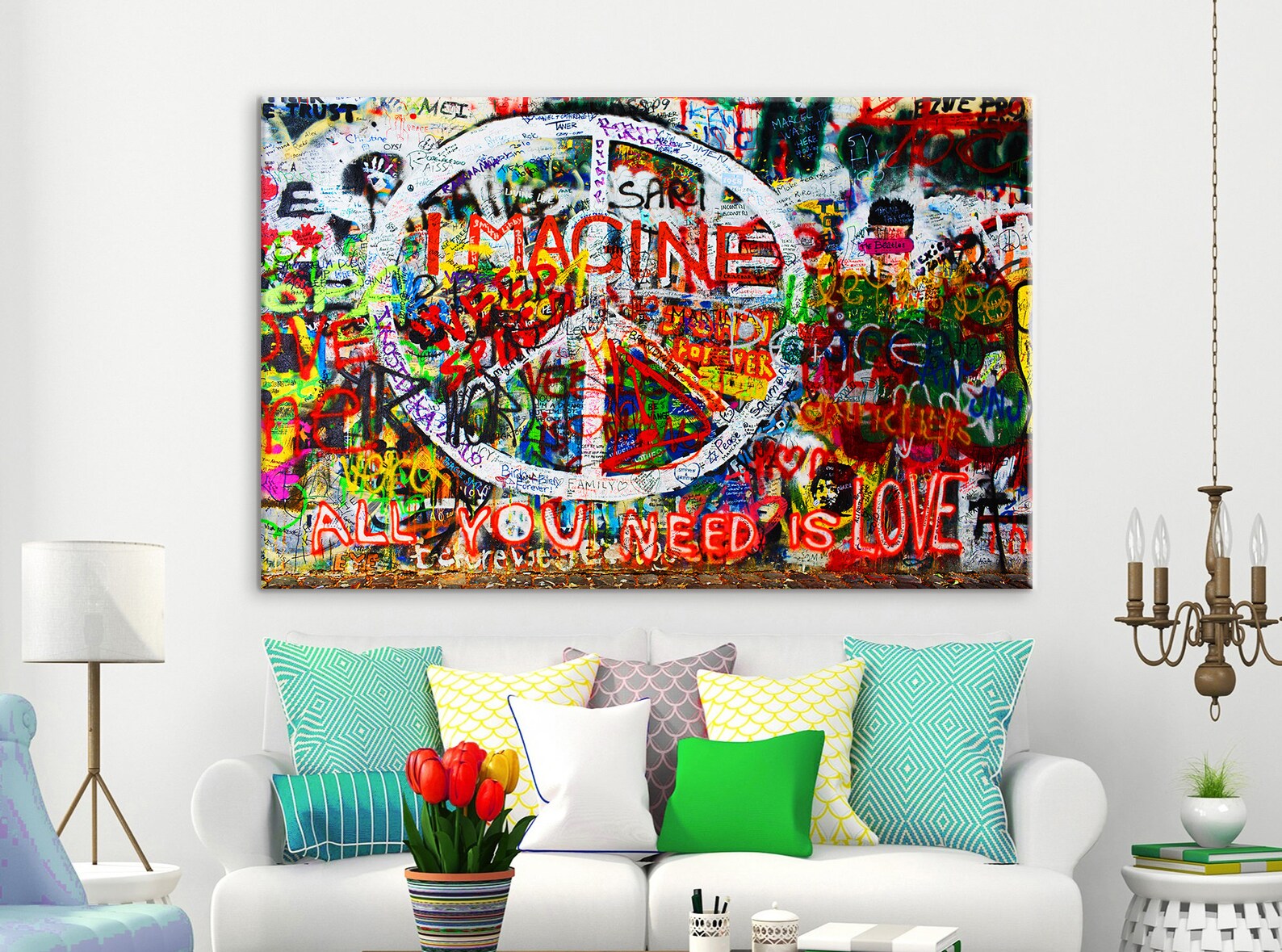Street Art Canvas Art Graffiti Canvas Wall Art Mural Canvas Etsy