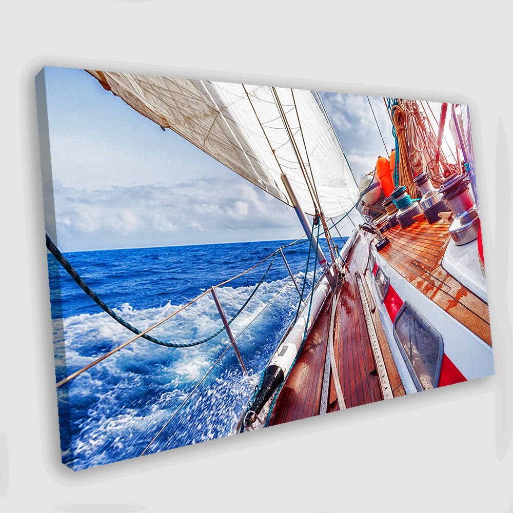 Yacht Canvas Art Canvas Wall Art Yacht Wall Decor Yacht Wall Etsy