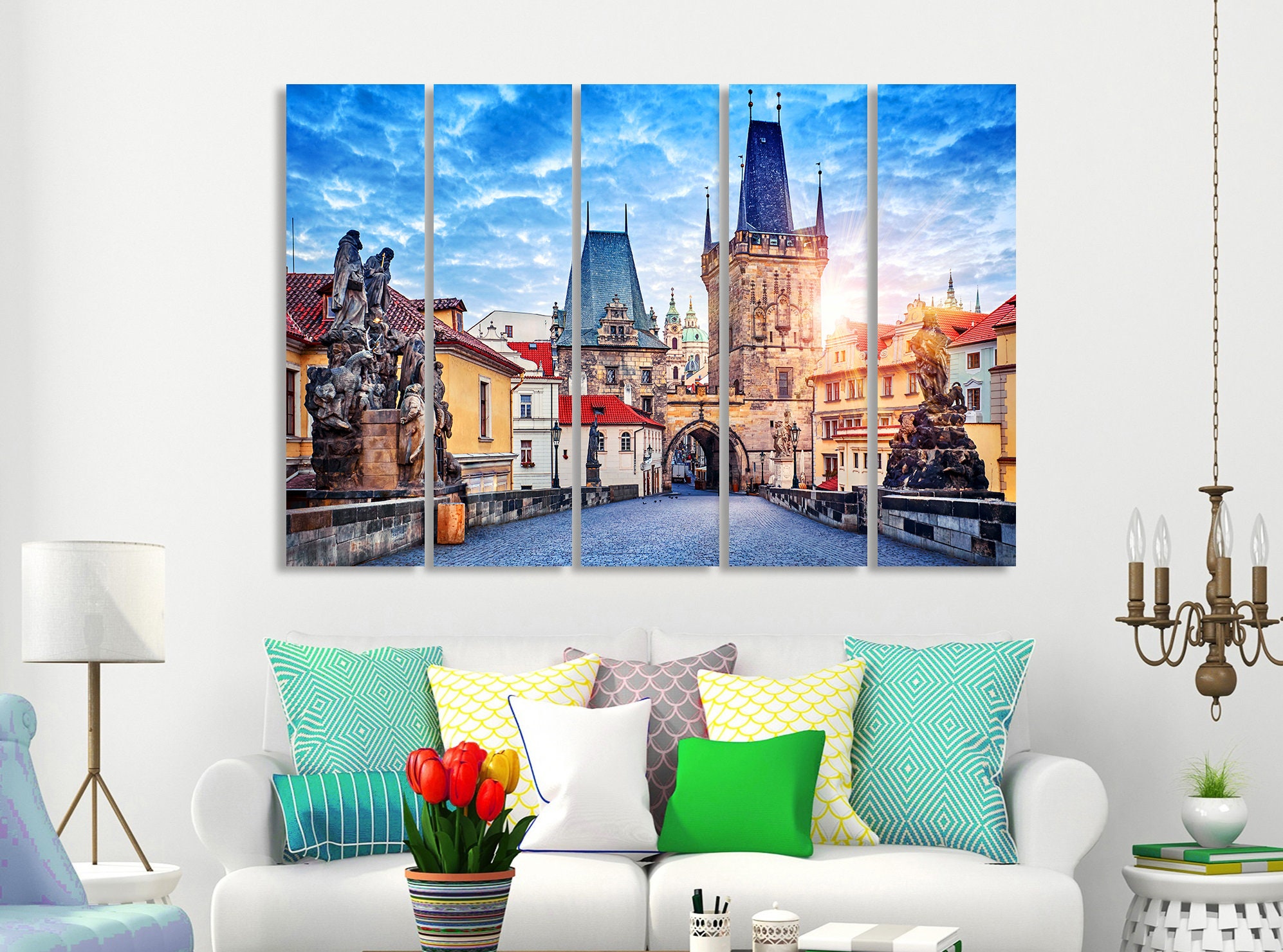 Prague Canvas Art Prague Canvas Wall Art Prague Photo Czech Etsy