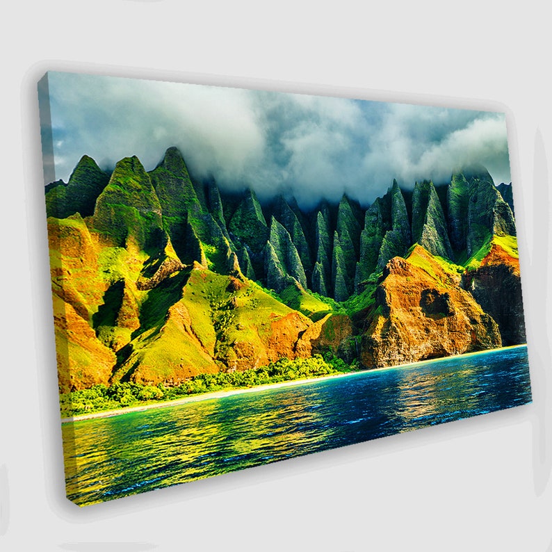 Na Pali Coast Kauai Hawaii Canvas Art Hawaii Wall Art Hawaii Etsy