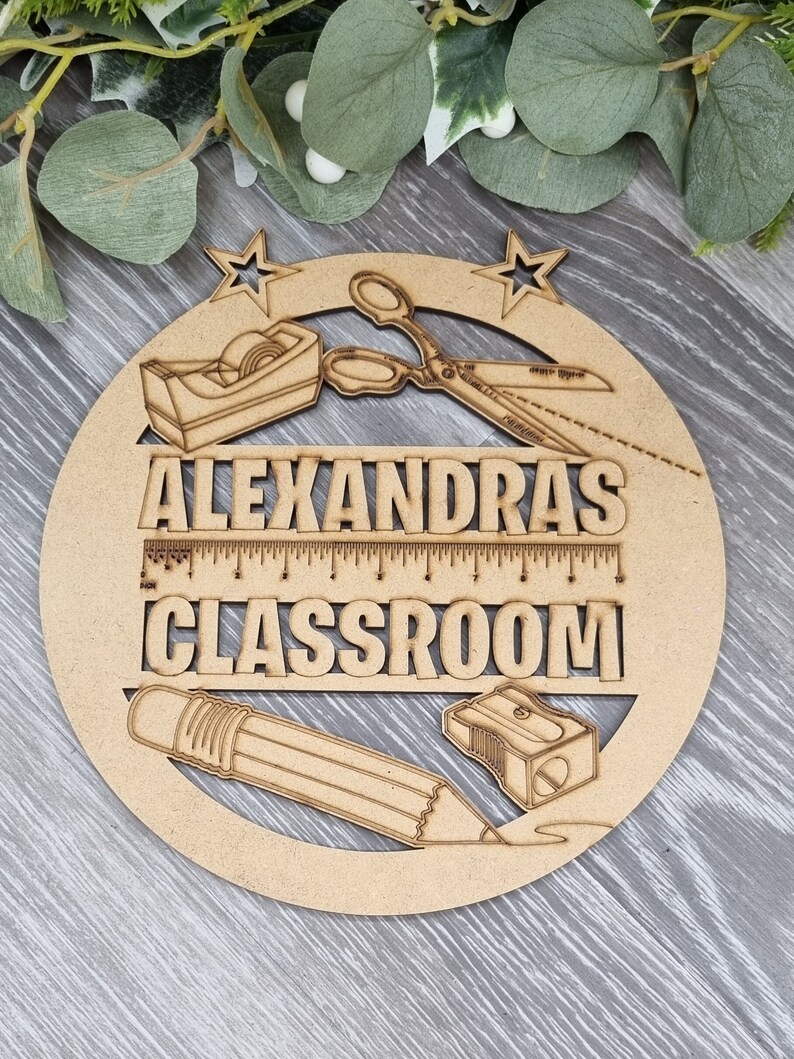 Personalized Teacher Classroom Sign: Wood Wall Art Plaque - Etsy