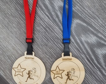 Wooden medal, half marathon, running medal, lockdown 2021, trophy,reward,running keepsake,running award, race medalsports gift, running gift