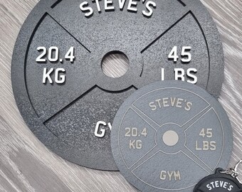 Buy Barbell Weight Lifting Gym Plaque, Sign, Personalised 45 Lbs