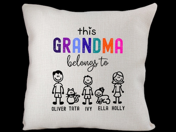 Personalised grandma cushion sales
