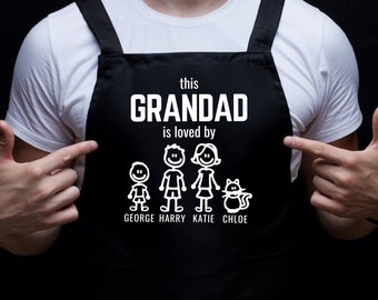 Personalised Apron Grandad Fathers Day Gifts Grandad Is Loved By Barbecue Apron Grandad Belongs To Gifts Fathers Day Birthday Gift Grandad.