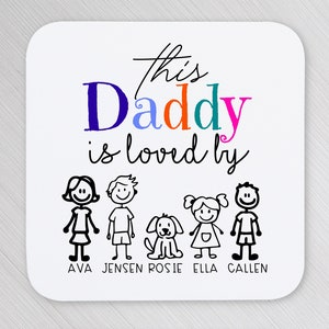 Personalised Father&#39;s Day Coaster Custom Coaster For Dad Father&#39;s Day Gift For Dad Birthday Gift For Dad World Best Dad Gift Coaster For Dad