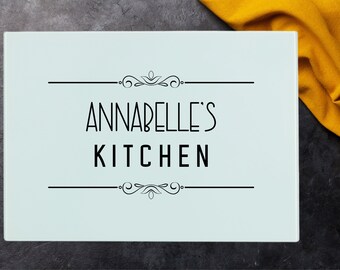 Tempered Glass Chopping Board Glass Cutting Board Personalised Kitchen Worktop Saver Chopping Board New Home Gift For Auntie Gifts 39 X 29cm