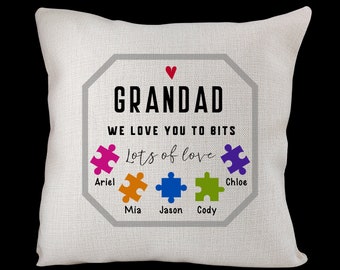 Grandad Cushion Custom Pillow Grandad Grandpa Birthday Gift Personalised Fathers Day Gift Grandpa Gifts Cushion Cover Christmas Gift Grandad