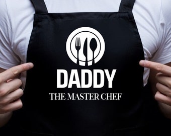 Personalised Apron For Dad Fathers Day Gifts Barbecue Apron Dad Baking Gifts For Fathers Day Birthday Gifts Dad BBQ Apron Men Gifts For Him.