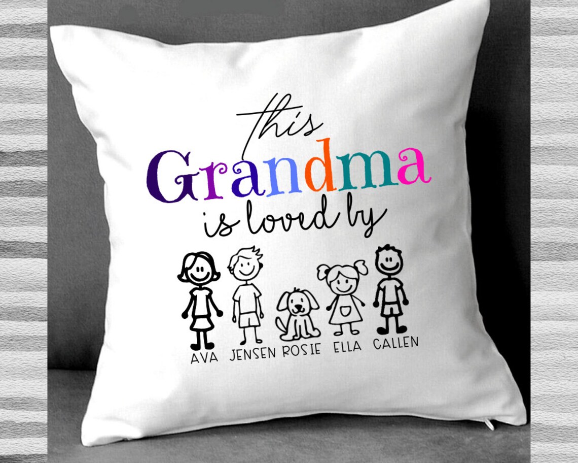 Grandma Cushion Custom Grandma Pillow Nanny Personalised Etsy