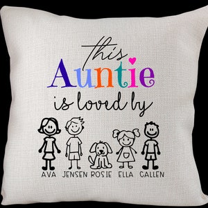 Auntie Cushion Custom Pillow Aunty Birthday Gift Auntie Personalised Mother&#39;s Day Gift Cushion Cover Christmas Gift For Auntie Aunty Gifts.