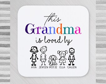 Personalized Grandma Coaster, Mother's Day Gift