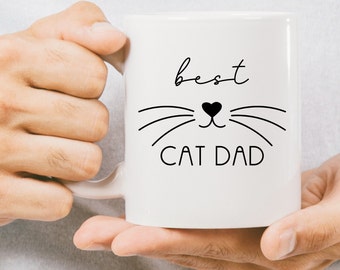 Mejor taza de papá gato taza personalizada para papá regalo del día del padre para papá regalo de cumpleaños papá regalo de Navidad para papá mejores tazas de papá gato tazas para papá