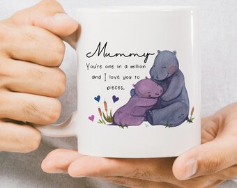 Personalized Hippo Mum Mug: Mother's Day Gift