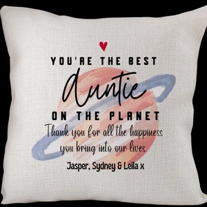 Auntie Cushion Custom Pillow Aunty Birthday Gift Auntie Personalised Mother&#39;s Day Gift Cushion Cover Christmas Gift For Auntie Aunty Gifts.