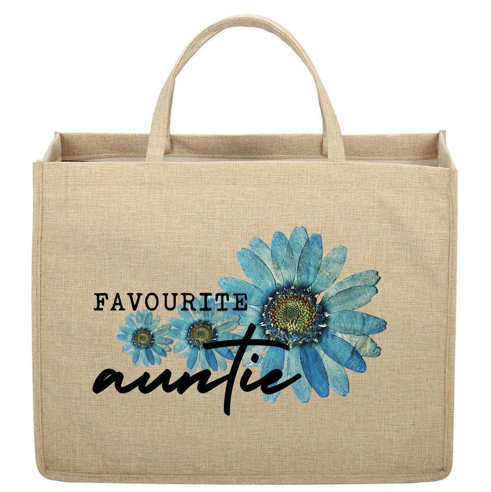 Personalised Linen Jute Shopping Bag Auntie Custom Tote Bags Auntie Eco friendly Shopper Bags Auntie Reusable Shopping Bags Mummy Gifts Mum. Etsy Canada