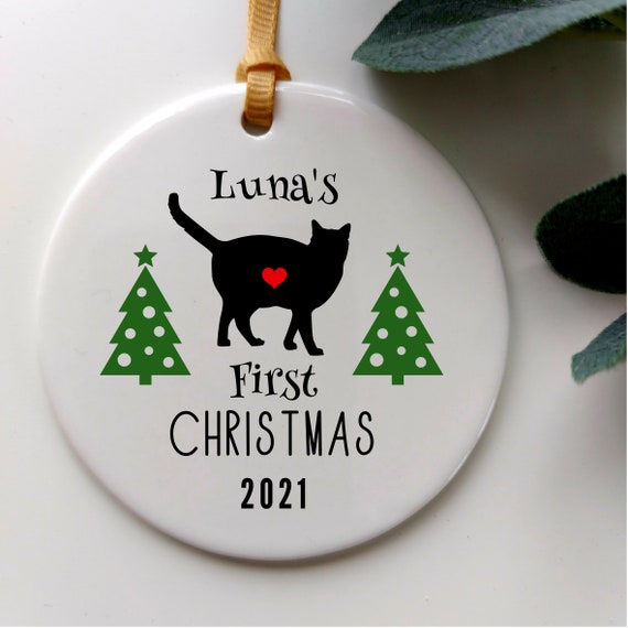 PERSONALISED PET 1ST & MERRY CHRISTMAS TREE STAR DECORATION XMAS PET GIFT