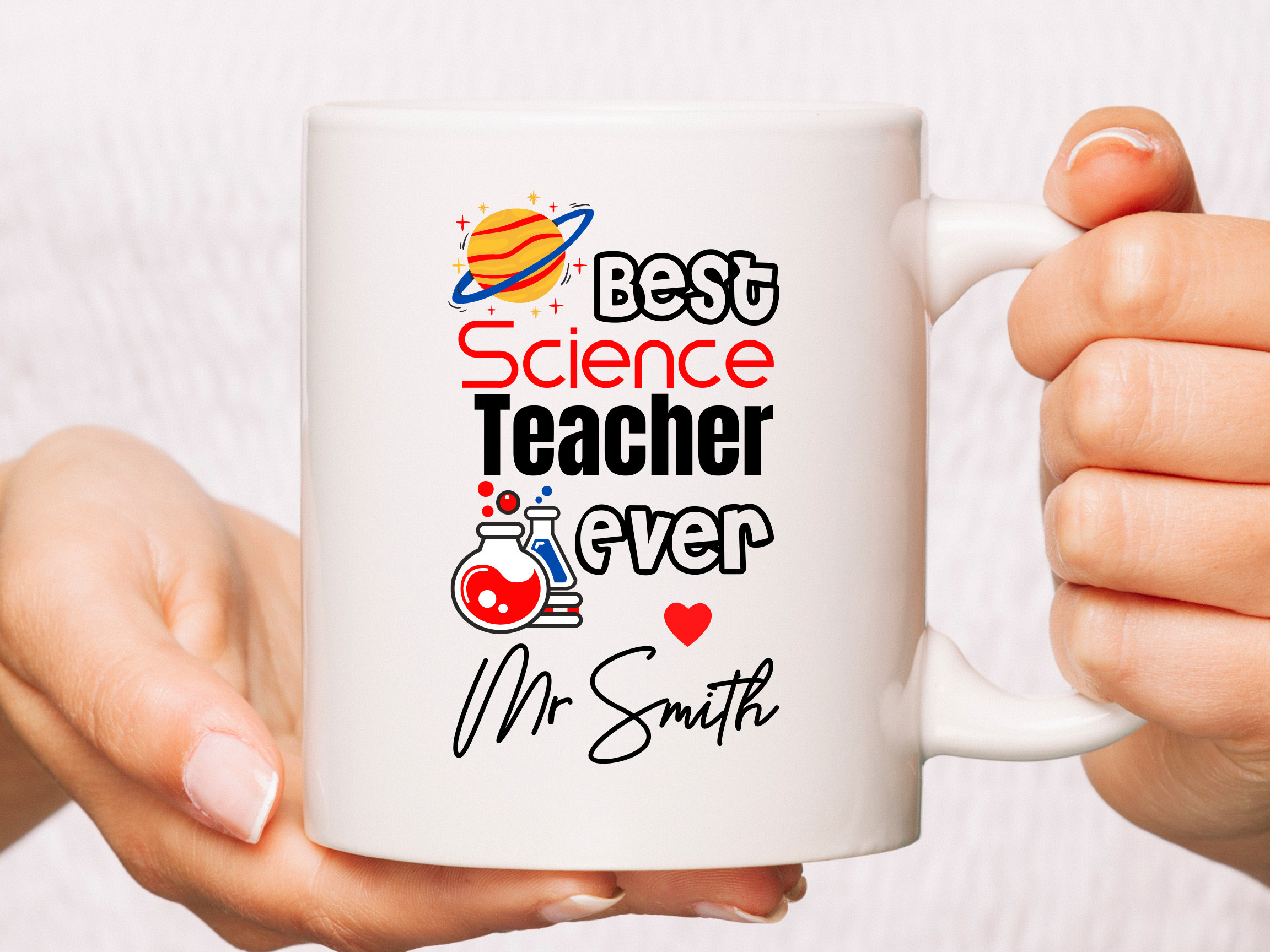 Science Teacher Gift Personalised Teacher Mug Best Teacher Etsy