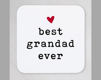 Grandad Coaster Personalised Fathers Day Gift Custom Coaster Grandad Fathers Day Coasters Grandad Birthday Gift Grandad Gift Coaster Grandad