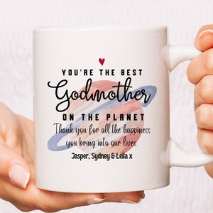 Godmother Mugs Personalised Mug For Godparent Custom Mug For Fairy Godmother Mug For Mother&#39;s Day Godmother Gift Godparent Gift Mugs For Mom