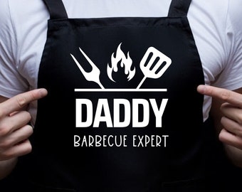 Personalised Apron For Dad Father's Day Gifts Barbecue Apron For Dad Gifts For Father's Day Birthday Gift Dad BBQ Apron Men Gifts For Him.