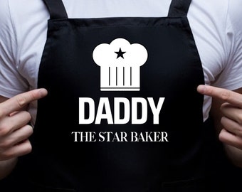 Star Baker Apron For Dad Fathers Day Gifts Barbecue Aprons Dad Personalised Gifts For Fathers Day Birthday Gifts Dad BBQ Apron Gifts For Him