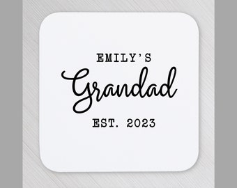 Grandad Coaster Personalised Fathers Day Gift Custom Coaster Grandad Fathers Day Coasters Grandad Birthday Gift Grandad Gift Coaster Grandad