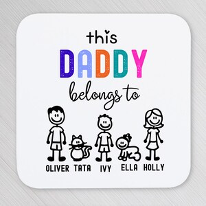 Personalised Father&#39;s Day Coaster Custom Coaster For Dad Father&#39;s Day Gift For Dad Birthday Gift For Dad World Best Dad Gift Coaster For Dad