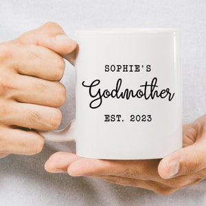 Godmother Mugs Personalised Mug For Godparent Custom Mug For Fairy Godmother Mug For Mother&#39;s Day Godmother Gift Godparent Gift Mugs For Mom