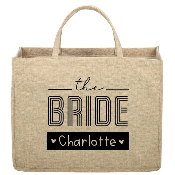 Bolsa de yute para novia, regalo de despedida de soltera, regalo de  compromiso, regalo para futura novia, bolsa de yute, regalos de boda, bolsa  de