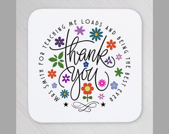 Teacher Coaster Personalised Thank You Coasters Teacher Best Teacher Gifts Awesome Teacher Appreciation Gifts Teacher Gifts Amazing Teacher.