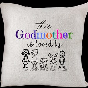Godmother Cushion Personalised Cushions Godparent Gift Godmother Gifts Mothers Day Gift Godmother Pillow Gift For Mum Mum Cushion Mum Pillow