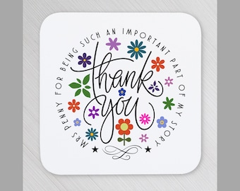 Teacher Coaster Personalised Thank You Coasters Teacher Best Teacher Gifts Awesome Teacher Appreciation Gifts Teacher Gifts Amazing Teacher.