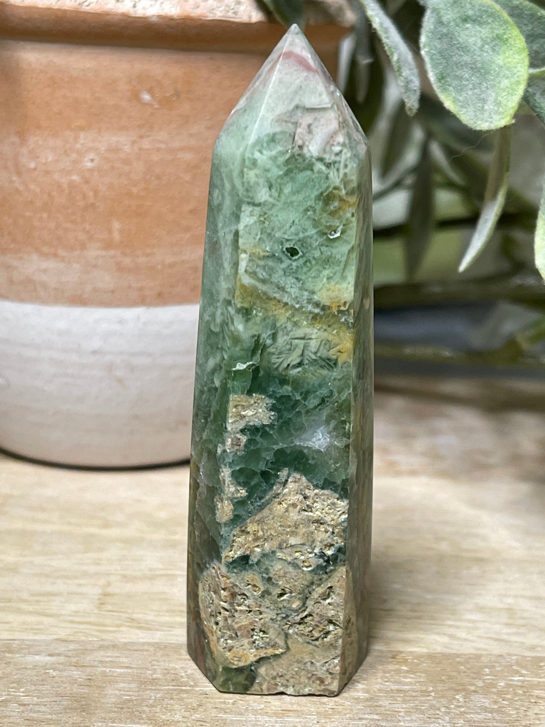 Rare Green Flower Agate Green Sakura Agate Tower Etsy UK
