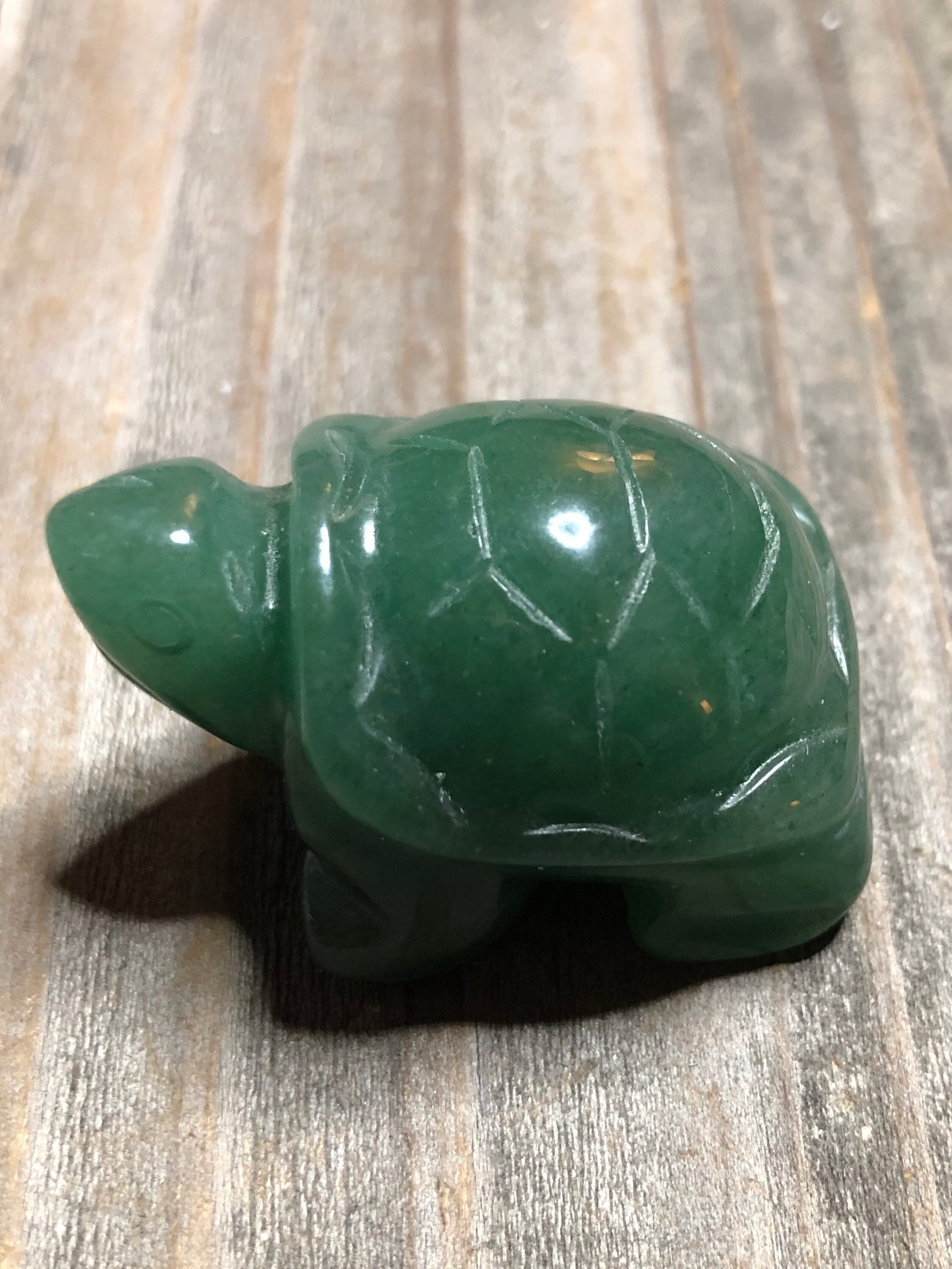 Hand Carved Gem Stone Turtles Green Aventurine | Etsy