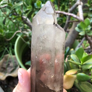 Raw Smoky Elestial Tip Wand, Brazil