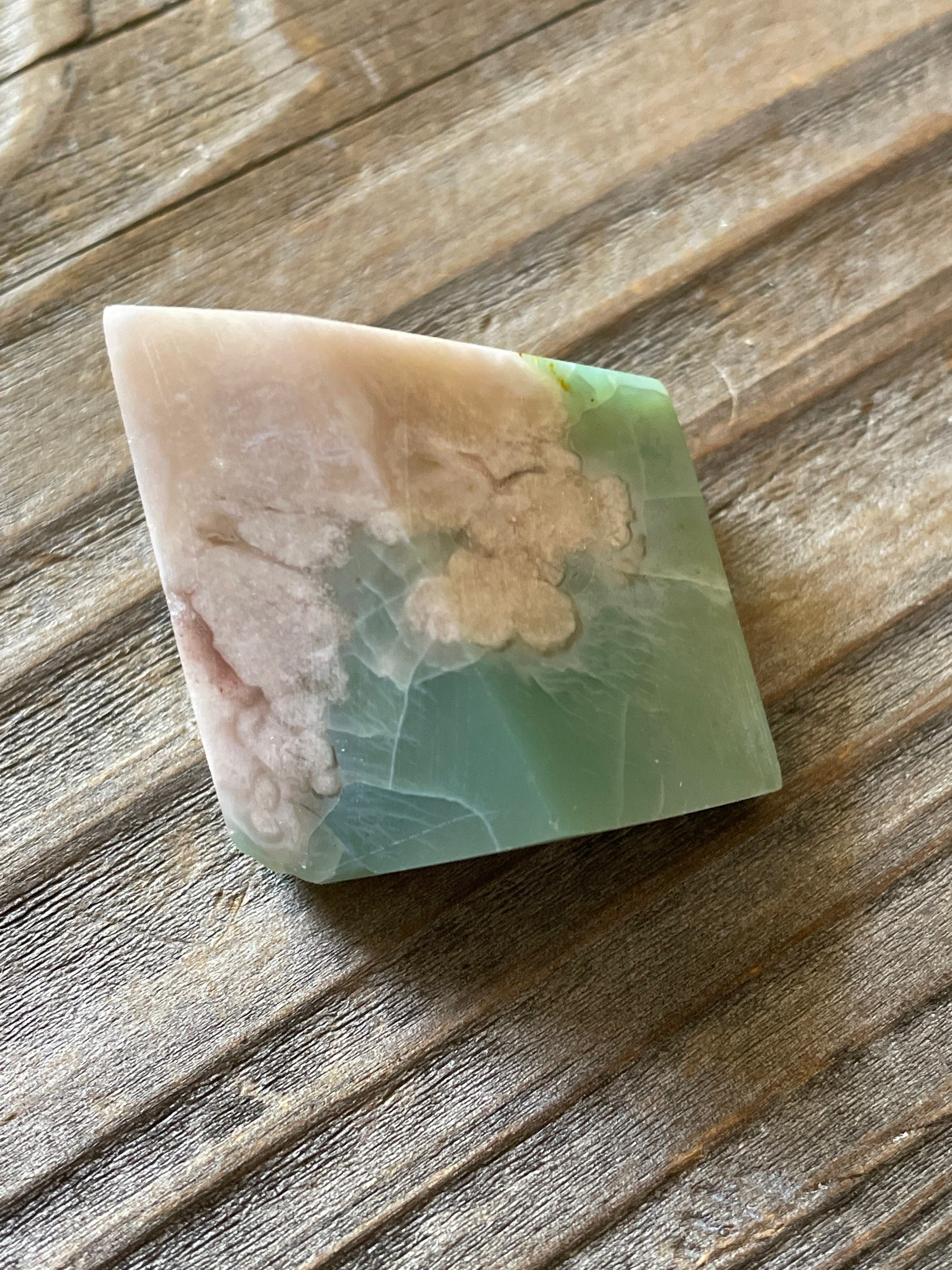 Rare Green Sakura Flower Agate Polished Free Form Etsy UK